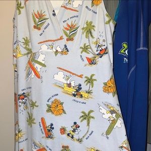 Beautiful unique Mickey and friends beach dress, size small, and V neck.